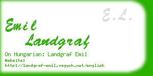 emil landgraf business card